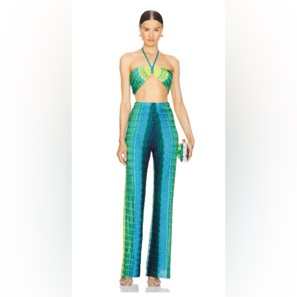 Alexis Multi Blue Set Belgium Pants & Annaliese Top Small